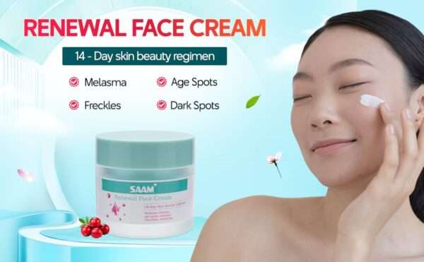 SAAM Renewal Face Cream | Melasma, Freckles, Age Spots & Dark Spots | With Alpha Arbutin and Kojic Acid | 50g - Image 2