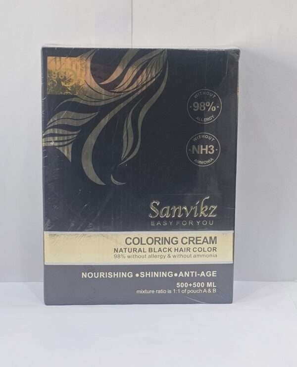 Sanvikz coloring cream natural black hair color